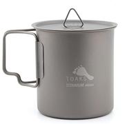 TOAKS Taza/Olla Portátil Ultraligera de Titanio para Acampar (450ml con Tapa[CUP-450-C])