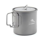 TOAKS Vaso de titanio y olla de titanio para camping al aire libre (vaso de 650 ml)