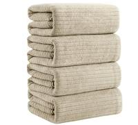 Toalla Baño Microfibra, Toalla Baño Absorbente, Toalla de Baño Grande de Felpa para Adultos, Modelo Grueso de Secado Rápido con Borde Reforzado y Gancho (J 90x180cm)