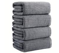 Toalla Baño Microfibra, Toalla Baño Absorbente, Toalla de Baño Grande de Felpa para Adultos, Modelo Grueso de Secado Rápido con Borde Reforzado y Gancho (A 35x75cm)