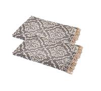 Toalla Carenesse Gris Barroco, Noble y Hermoso Camino de Mesa Toalla Deportiva Toalla Deportiva Mochila Toalla Toalla de Camping 100% algodón 60 x 100 cm Toalla de Viaje