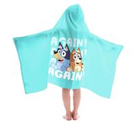 Toalla con capucha de Jay Franco Bluey & Bingo/Toalla con capucha de la playa - Toalla de algodn sper suave y absorbente 22 x 51 pulgadas (producto