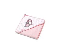 Toalla con capucha para bebé de bambú natural, 100 x 100 cm, grande y supersuave, toalla de baño, toalla de playa, toalla de ducha, toalla de mano (rosa)