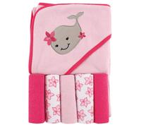 Toalla con capucha unisex para beb? Luvable Friends con cinco toallitas para ni?as