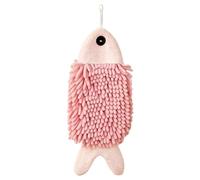 Toalla con gancho para colgar | Chenille Fish Design Toalla de secado rápido | Toallas de invitados de secado rápido y absorbentes para el baño - Para hotel, hogar, cocina, niños, adultos