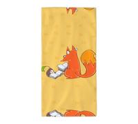 Toalla de 30,5 x 61 cm, con estampado de semillas de girasol y zorros, toallas de playa y piscina para hombres y mujeres, ideal para viajes, gimnasio, tomar el sol y mucho más