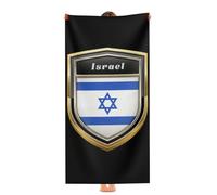 Toalla De Baño Bandera De Israel Microfibra Toalla Esponjoso Towels para Vacaciones Deportiva Piscina 80X130Cm
