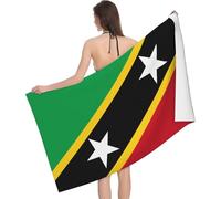 Toalla De Baño Bandera De Saint Christopher Y Nieves Microfibra Toallas De Playa Esponjoso Toalla para Deportiva Vacaciones 80X130Cm