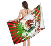 Toalla De Baño Bandera Mexicana Viva México Arte Toalla Microfibra Toallas De Playa Esponjoso Toallas para Vacaciones Piscina Sauna 80X130Cm