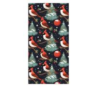 Toalla De Baño Cardinal Birds Christmas Day Sábana De Baño Microfibra Toallas Absorbente Toallas De Playa para Vacaciones Sauna Piscina 80X130Cm