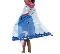 Toalla de Baño con Capucha, Morbuy 100% Algodón Niños Niñas Dibujos Animados Manta de Baño Natación Toalla Deportiva Encapuchados Baño Albornoz (Pink Cap Dolphin)