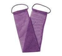 Toalla de baño con cuerda de tracción, toalla de sauna para hombres y mujeres, para frotar el barro, frotar la espalda, picazón, contenedores de almacenamiento de baño (morado, A)