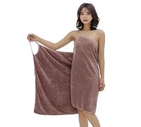 Toalla de baño de microfibra de secado rápido albornoz de baño para mujer, vestido de baño, toalla de baño, toallas de ducha, playa, natación, surf, spa, rojo intenso, 150*75