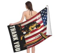 Toalla De Baño Día De La Independencia De Estados Unidos Soldados Héroes Gracias Veteranos Día Patriótico Microfibra Sábana De Baño Absorbente Towels para Sauna Camping Piscina 80X130Cm