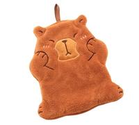 Toalla de baño genérica Capybara - Toalla absorbente para secador de manos de terciopelo coral | Tejido colgante de baño de secado rápido con hebilla, limpieza suave para cuarto de baño