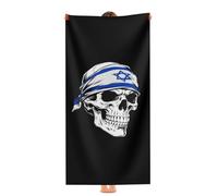 Toalla De Baño Gráfico del Esqueleto De Israel Microfibra Toallas De Playa Absorbente Toalla para Piscina Vacaciones Deportiva 80X130Cm