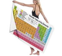 Toalla de baño grande y suave, tabla periódica para amantes de la química, mesa de aprendizaje divertido, toalla de baño de playa, 130 cm x 80 cm