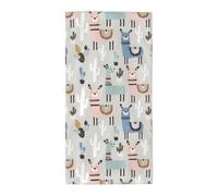 Toalla de baño larga con estampado de cactus de llama para vacaciones junto a la piscina junto al mar