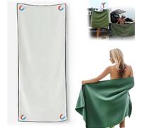 Toalla de baño magnética para exteriores, toalla de baño de microfibra súper absorbente, de secado rápido, resistente a la arena, con cierre magnético para viajes, natación, piscina, yoga, senderismo,