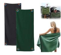 Toalla de baño magnética para exteriores, toalla de baño de microfibra súper absorbente, de secado rápido, resistente a la arena, con cierre magnético para viajes, natación, piscina, yoga, senderismo,