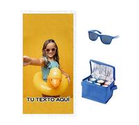 Toalla de baño personalizada con tu foto y texto | Regalo Nevera y Gafas de Sol│Toalla de playa o piscina | Toalla baño con imagen y texto | Regalo personalizado | Sorpresa regalo 100x150 cm