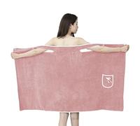 Toalla de baño - Toalla de baño de 15 pulgadas, Secador ajustable para el cuerpo, toalla de lana de algodón coral | Ducha portátil Albornoz Toalla envolvente Cubierta de natación