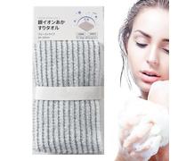 Toalla de baño, toalla de baño, purificador corporal de 9,4 x 40,5 pulgadas | Toalla de ducha larga, piel más lisa, inodoro de belleza reutilizable para uso diario