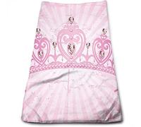 Toalla de Cocina Queen de Microfibra, diseño romántico de corazón Rosa de Dibujos Animados, Toallas de baño de Secado rápido para Adultos y niños, superabsorbente, Rosa, 15 Pulgadas x 27 Pulgadas