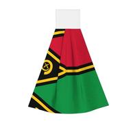 Toalla de mano colgante de forro polar coral, toalla de mano para baño y cocina para niños y adultos, toalla de cocina súper absorbente de la bandera de Vanuatu