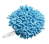 Toalla de mano de chenilla con estructura de tela de alta resistencia que mantiene la forma después de un uso repetido y lavado (azul)