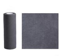 Toalla de mano de microfibra de algodón y poliéster para tareas de limpieza del coche y el hogar, con sábanas extraíbles y almacenamiento compacto de rollo con opción para colgar (gris)