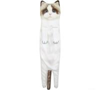 Toalla de mano de microfibra suave y absorbente con una ilustración caprichosa para gatos para cocina y baño (Ragdoll Cat)