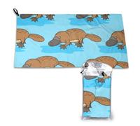 Toalla de microfibra de secado rápido con diseño de ornitorrinco australiano, para adultos, 40,6 x 44,4 cm