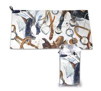 Toalla de microfibra de secado rápido para adultos, 40,6 x 44,3 cm, para caballos de carreras