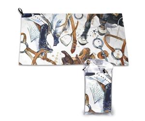 Toalla de microfibra de secado rápido para adultos, 40,6 x 44,3 cm, para caballos de carreras