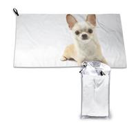 Toalla de microfibra de secado rápido para adultos, 40,6 x 64,5 cm, con diseño de chihuahua, animales salvajes, mamíferos de raza pura.