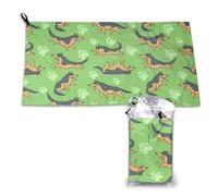 Toalla de microfibra de secado rápido para amantes de los pastores alemanes, para adultos, 40,6 x 44,5 cm