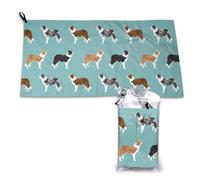 Toalla de microfibra de secado rápido para perros Border Collie, a granel, para adultos, 40,6 x 44,4 cm
