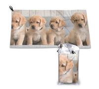 Toalla de microfibra de secado rápido para perros Golden Retriever, cachorros y labradores. Toallas a granel para adultos, 40 x 51 cm.