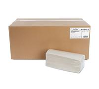 Toalla de papel divertido doble C-fold 25 x 50 cm la naturaleza 2500 hojas 1er Pack (1 x 1 pieza)