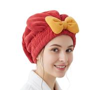 Toalla de pelo de secado rápido, 27 x 26 cm, turbante de baño súper absorbente, ajuste cómodo: toalla de spa de secado rápido, suave y ligera, cuidado del cabello para mujeres, hombres, niños, viajes