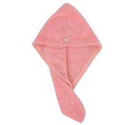 Toalla de pelo secado rápido para mujer, gorro baño en microfibra, superabsorbente, forma turbante Toalla Para El Pelo(Pink)