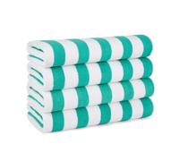 Toalla de playa a rayas Arkwright Cali Cabana (paquete de 4) - Suave, 100 % algod n, ligera, de secado r pido, ideal para piscina y jacuzzi, 76 x