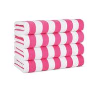 Toalla de playa a rayas Arkwright California Cabana (paquete de 4) - Juego de toallas grandes de rizo de algod n, suaves y de secado r pido, para