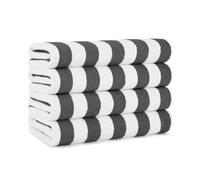 Toalla de playa a rayas Arkwright California Cabana (paquete de 4) - Juego de toallas grandes de rizo de algod n, suaves y de secado r pido, para