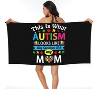 Toalla De Playa Así Es como Se Ve El Autismo. Si Tienen Alguna Pregunta, Pregúntenle A Mi Mamá. Toallas De Sauna Absorbente Toallas Baño Premium Toalla De Viaje para Gimnasio Natación Camping 80X