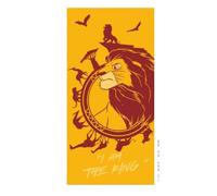 Toalla de playa - AYMAX - El Rey León - 70 x 140 cm - Secado rápido - Amarillo