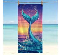 Toalla de Playa Color, Toalla Playa Grande 160x80 cm, Toallas Microfibra Tacto Velour, Toallas Piscina Ultra Absorbente y Anti-Arena Beach Towels - para Yoga, Deporte, Natación, Viajes Fish 0l-80