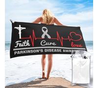 Toalla De Playa Concientización sobre La Enfermedad De Parkinson De Faith Toallas Baño Premium Toallas De Sauna Secado Rápido Toalla De Viaje para Gimnasio Camping Natación 70X140Cm