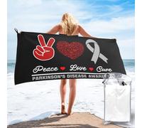 Toalla De Playa Concientización sobre La Enfermedad De Parkinson De Hope Heart Toalla De Viaje Premium Toallas Baño Secado Rápido Toallas De Sauna para Piscina Camping Natación 70X140Cm